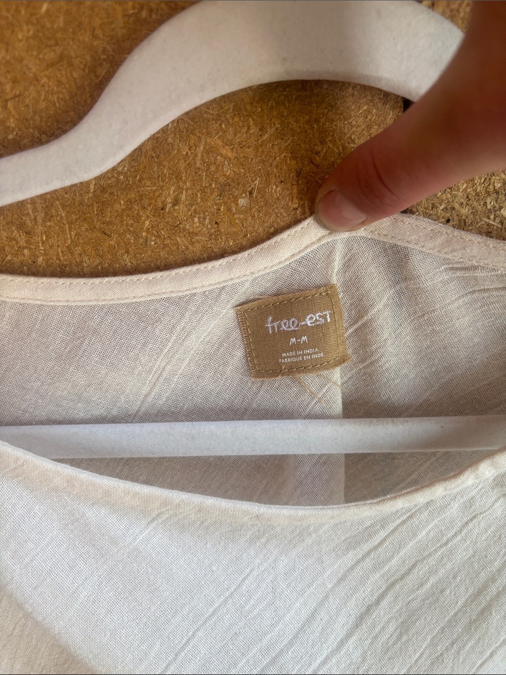 Free People Cream Asymmetric Short-Sleeve Tunic - Picture 2 of 3